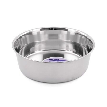 Jorgensen Laboratories Jorvet Heavy Duty Pet Bowl, 64oz, Stainless Steel J0803C