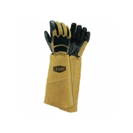 Ironcat Stick Welding Gloves, Large, Tan/Black, Gauntlet, Heat Shield Inserts 813-9070/L