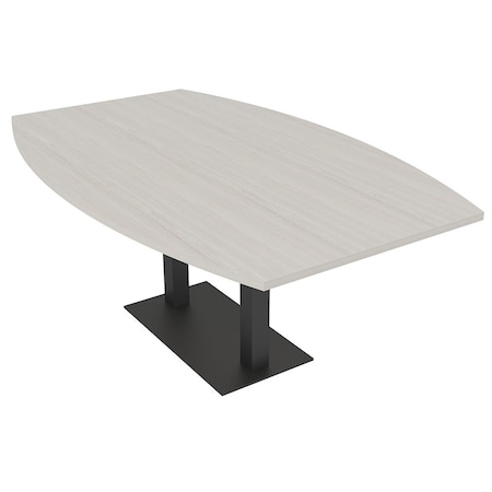 Skutchi Designs Boat Conference Table With Power Unit, 48 in W, 72 in L, Ivory HAR-BOT-48x72-DOU.BK-K458-NA