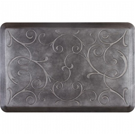 Wellnessmats WellnessMats  Estates Bella Kitchen Mat - Onyx- 3 L x 2 W ft. EB32WMRBNBLK