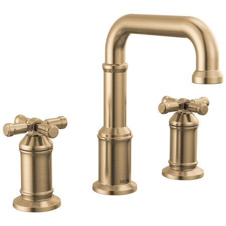 Delta Broderick Two Handle Widespread Bathroom Faucet In Lumicoat Champagne Bronze 3587-CZ-PR-DST