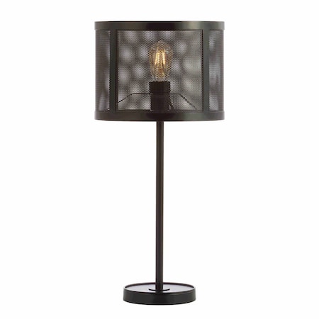 Jonathan Y Wilcox 25" Minimalist Metal LED Table Lamp, Black JYL1102A