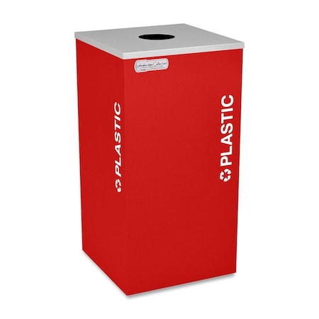 Ex-Cell Kaiser 24-Gal. Square Receptacle - Plastic Decal, Red RC-KDSQ-PL RBX
