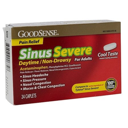 Perrigo Sinus Congestion + Pain Severe, 24PK 50804067205