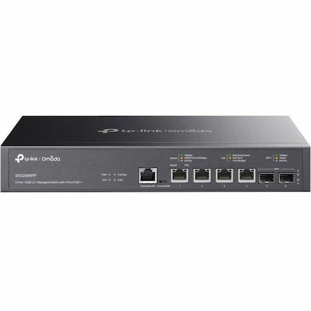 Tp-Link JETSTREAM 4-PORT 10GBASE-T AND 2-PORT 10GE SFP+ L2+ MANAGED SWITCH WITH 4-PORT P SX3206HPP