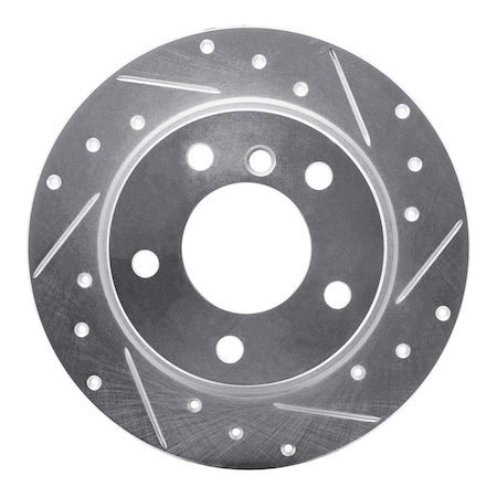Dfc Premium Silver Drilled & Slotted Brake Rotor, Disc Brake Rotor, 631-31060R