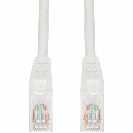 Add-On 100FT WHITE CAT 6 PVC ETHERNET CABLE SNAGLESS EASY CLEAR BOOT TAA RJ-45 M/M ADD-100FCAT6-WE-TAA