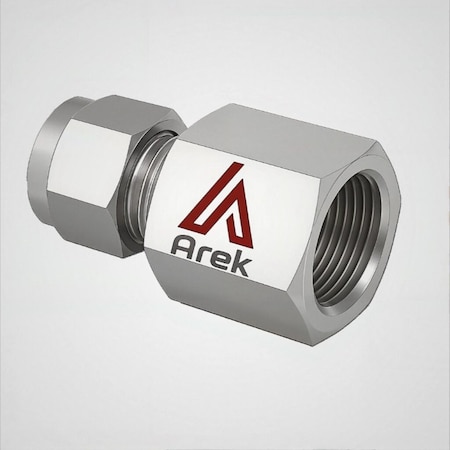 Arek Female Connector 3/8" Tube OD X 3/8" NPT SS 316 RL120 FCN_ 3/8 X 3/8