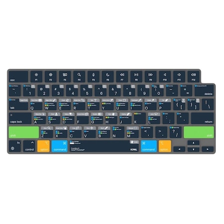 Jcpal VerSkin Photoshop Shortcuts Keyboard Protector for MBP 14 - 16 in. - Multi Color JCP2466