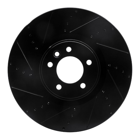 Dynamic Friction Co DFC Brake Rotor - Drilled and Slotted - Black 633-11021L