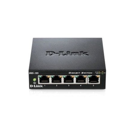 D-Link 5-PORT UNMANAGED GIGABIT METAL DESKTOP SWITCH FIVE 10/100/1000 GI DGS-105