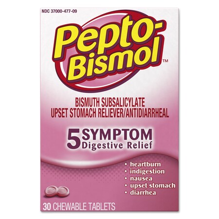 Pepto-Bismol Chewable Tablets, Original Flavor, PK30 03977BX