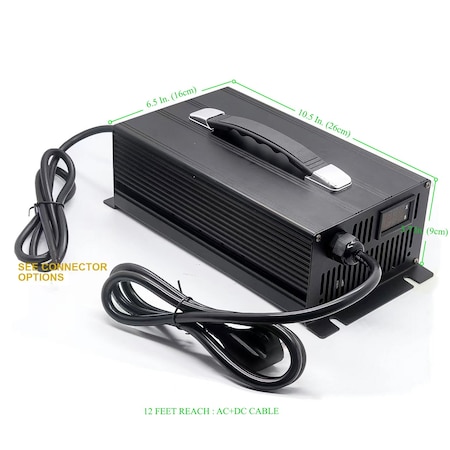 Liftcharger Automatic Charger 24 Volt 50 Amp Pallet Jack, Fork Lift Battery Charger with Connectors Option LCA2450