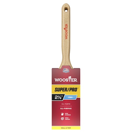 Wooster 2-1/2" Flat Sash Nylon/Polyester Bristle, Paint Brush, Wood Handle J4102-2 1/2