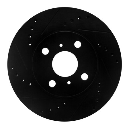 Dynamic Friction Co DFC Brake Rotor - Drilled and Slotted - Black 633-76072L