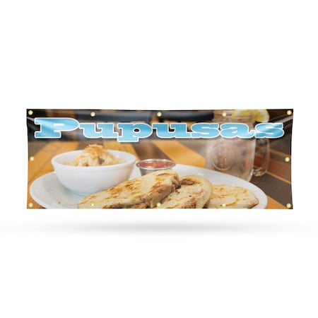Signmission Pupusas, 48 Inch x 120 Inch, Vinyl Banner B-120-30825