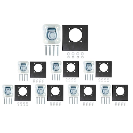 Mytee Products - Recessed Plate D-Ring, 6000 lbs Capacity, 2PK RP-DRING-6000x2