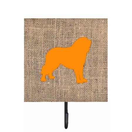 Carolines Treasures Tibetial Mastiff Burlap And Orange Leash Or Key Holder BB1077-BL-OR-SH4