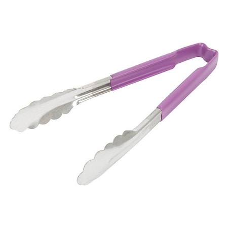 Vollrath Utility Tong, Purple, 9-1/2 in. Overall L 4780980