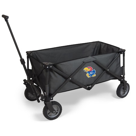 Picnic Time Family Of Brands NCAA Kansas Jayhawks Adventure Wagon Folding Wagon - Wagon Cart 739-00-679-244-0