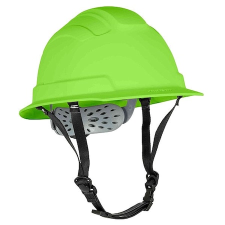 Jackson Safety HardHat, FullBrim, BLOCKHEAD2, FluorGrn 22506