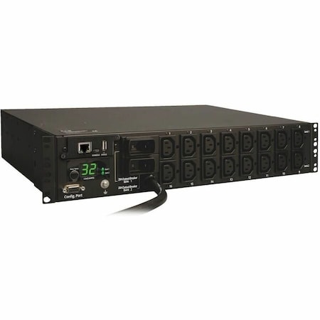 Eaton 7.4kW Single-Phase Switched PDU, LX Interface, 230V Outlets 16-C13, IEC-309 Blue 230V 32A,  PDUMH32HVNET