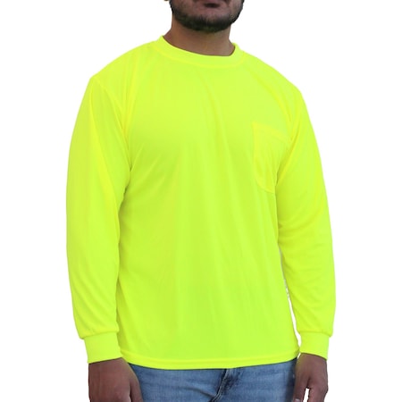 Glow Shield Lime Green, Long Sleeve, Polyester, L HW200FG L