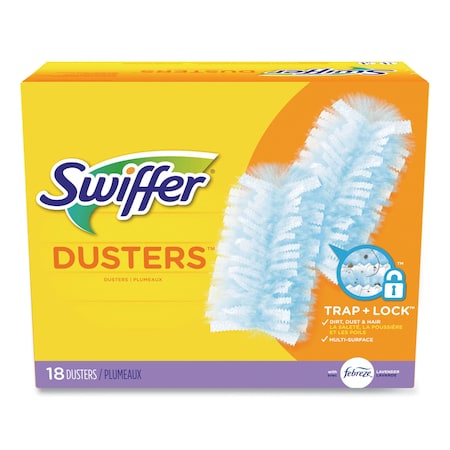 Swiffer Dusters Refill, Dust Lock Fiber, Lavender Scent, Light Blue, 18PK 99037