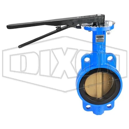 Dixon Wafer Style Butterfly Valve, 4 in Nominal, 150 lb, Ductile Iron Body, PTFE Bushing Softgoods BBFVW400