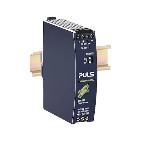 Puls Din Rail Power Supplies for 1-Phase System, 24V, 5A, Enhanced DC Input CP5.242