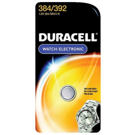 Duracell Silver Oxide Battery, Button Cell 1.5V DC 1 PK D384/392PK