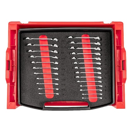 Tekton Combination Wrench Set, Steel, 25 Tools OLB94205