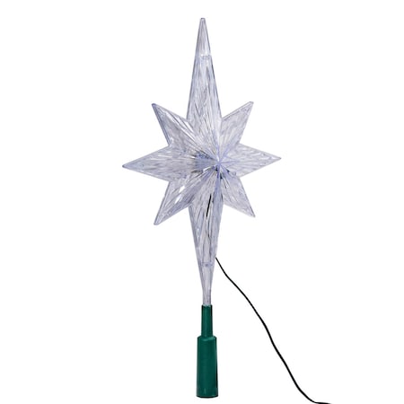 Kurt S. Adler LED Clear Star Tree Topper 11 in. UL1827