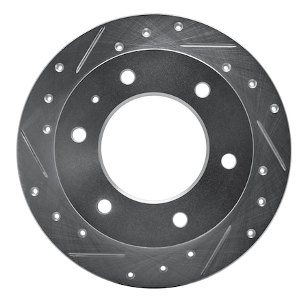 Dynamic Friction Co DFC Brake Rotor - Drilled and Slotted - Silver 631-37005L