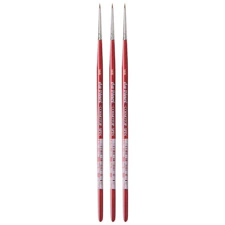 Da Vinci COSMOTOP-SPIN Silk painting Brush, Synthetic, Watercolor, Round, Size -10, 3PK VA-5580_-10