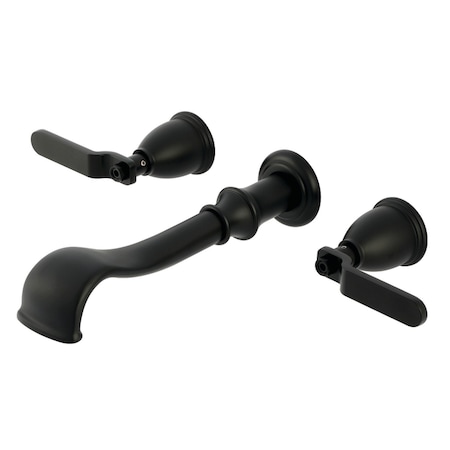 Kingston Brass Two-Handle Wall Mount Tub Faucet, Matte Black KS5020KL