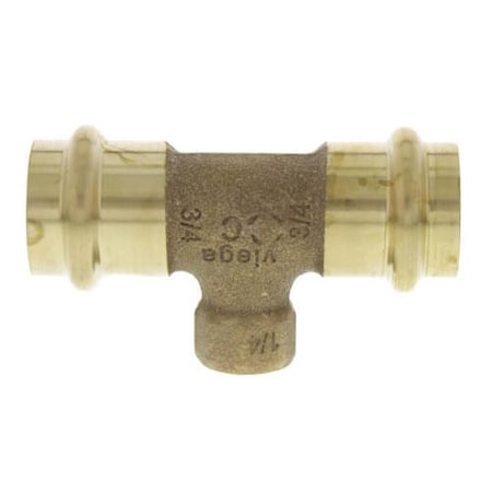 Viega ProPress tee P1 0.75 P2 0.75 FPT 0.25 bronze 79585