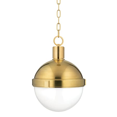 Hudson Valley Lighting Lambert 1 Light Pendant 12.5 In. Aged Brass 612-AGB