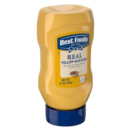 Best Foods Real Yellow Mustard Squeeze Bottle, 14 Ounce 67402