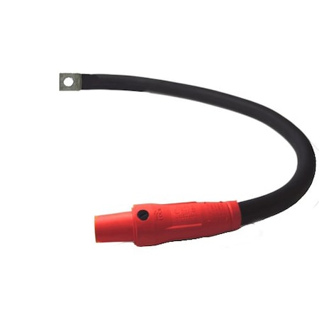 Power Assemblies Type W Pigtail 400A 4/0 AWG Series 16 Female Camlock to Lug 3 ft, Red 40TW16003FLR