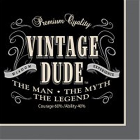 Omg Vintage Dude, Lunch Napkins, 192PK OM3524116