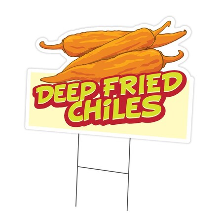 Signmission Deep Fried Chiles Die Cut Yard & Stake plastic coroplast window, C-DC-1824-Deep Fried Chiles C-DC-1824-Deep Fried Chiles19
