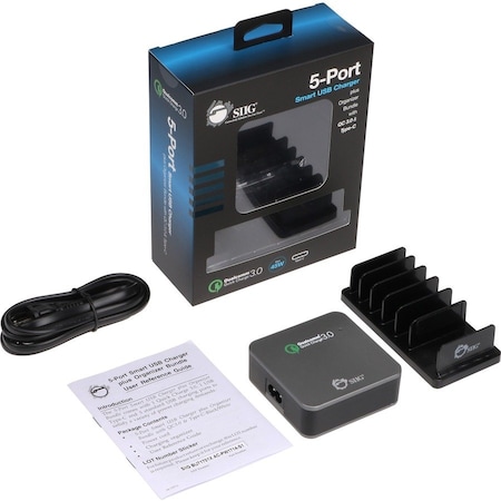 Siig AN IDEAL DEVICE TO RAPID CHARGE AND ORGANIZE UP TO 5 DEVICES SIMULTANEOUSLY, 45W AC-PW1714-S1