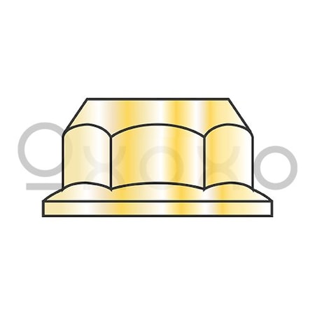 Oxoxo M12-1.75 Din 6923 Metric Class 8 Hex Flange Nut Non Serrated Zinc Yellow ROHS, 500PK 429087