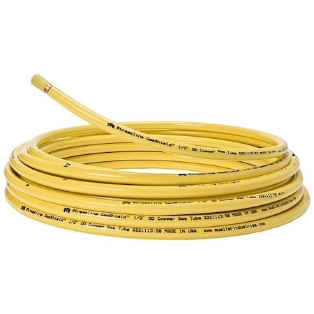 Streamline Copper Tube, 100 ft Overall L DY12100