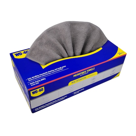 Wd-40 Multipurpose Microfiber Towel - Gray Color, 24PK L40136