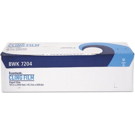 Boardwalk PVC Food Wrap Film, 18" x 2000-ft. Roll BWK7204
