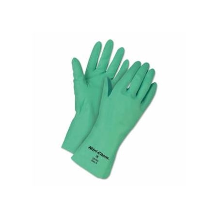 Mcr Safety Unsupported Nitrile Gloves, Straight;Gauntlet Cuff, Flocked Lined, X-Large, 15mil 127-5320