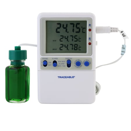 Cole Parmer Traceable Hi-Accuracy Thermometer, with One Bottle Probe 254238