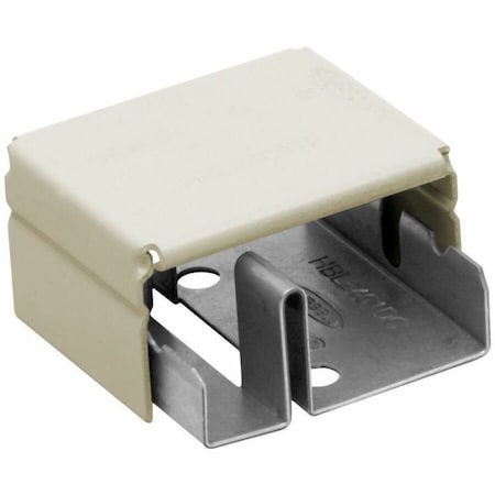 Hubbell Wiring Device-Kellems Metal Raceway, Divided Transition Fitting, Hubbell to WM, HBL2400D Series, Ivory HBL2400DTFIV
